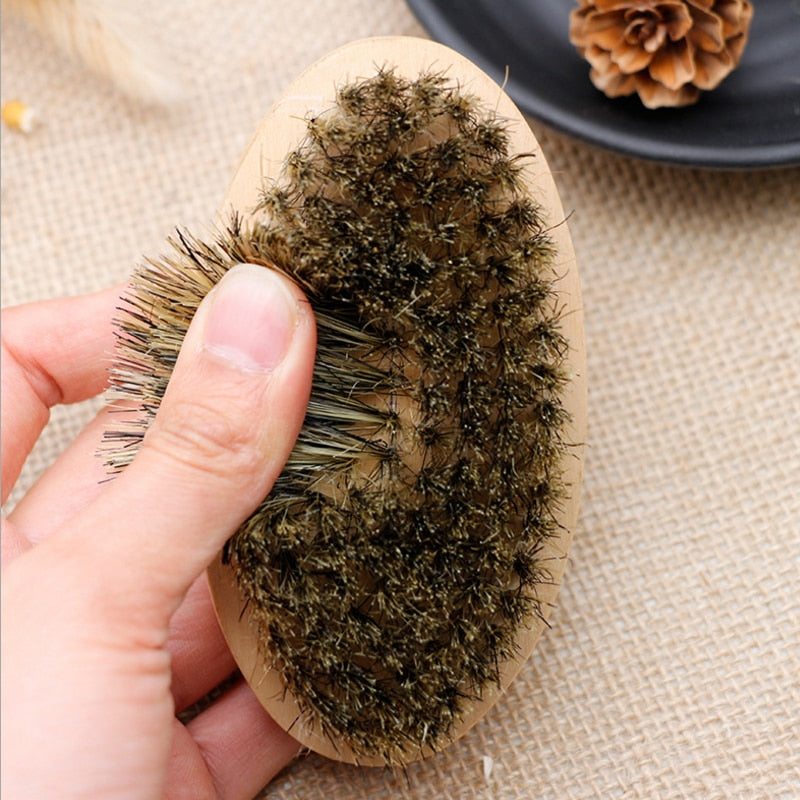 Soft Boar Bristle Wooden Styling Brush